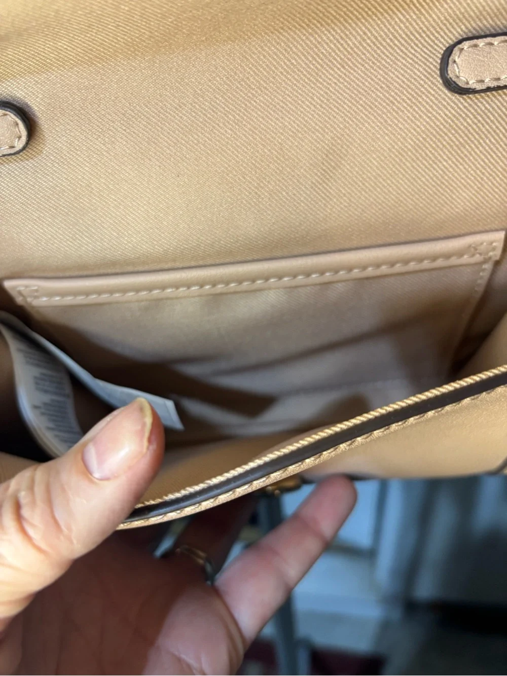 ALDO Nude Blush Envelope Crossbody Bag Chain Strap Purse